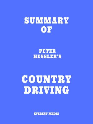 cover image of Summary of Peter Hessler's Country Driving